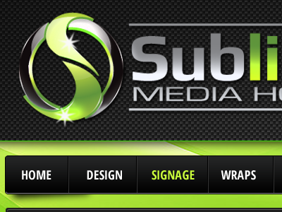 Sublime Media House Website Design design green media sign writing website