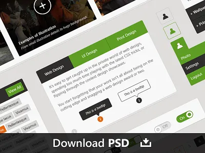 Flat Web & UI Kit Final Pack admin panel dart117 flat gui metor design ui ui psd web website design widgets