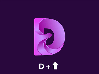 D logo design arrow brand branding d arrow logo d logo design icon illustration lettering logo medical minimal ui vector webdesign yoga