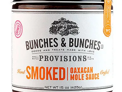 Bunches & Bunches Provisions - Smoked bunches food jar label letterpress packaging provisions