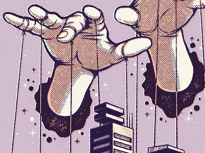 Desktop Magazine cities hands print puppet texture