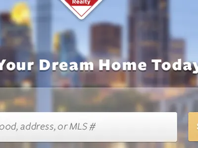 Homepage for a Realty Site form homepage logo realty search skyline