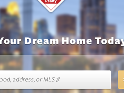 Homepage for a Realty Site form homepage logo realty search skyline
