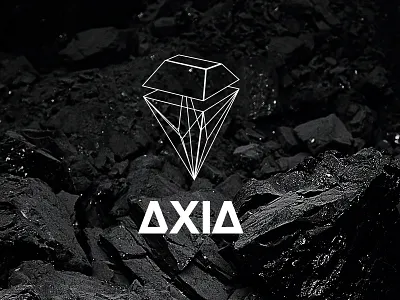 Axia Logo agency brand coal diamond identity logo mine