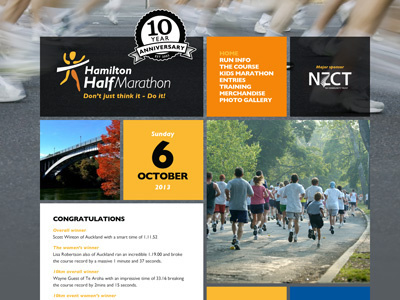 HHM responsive block homepage black block column grid masonry orange responsive sport web white yellow