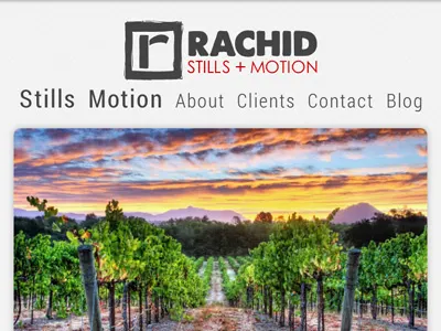Mobile Stills+Motion Home home page iphone mobile responsive