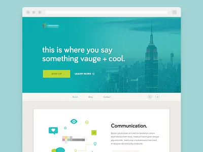 Homepage / Canned clean flat green homepage light minimal wip