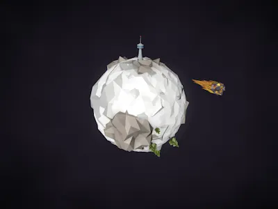 Planet Lowpolia 3d cinema 4d low poly meteor planet wallpaper