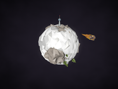 Planet Lowpolia 3d cinema 4d low poly meteor planet wallpaper