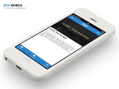 Box Mobile black blue clean design interface iphone iphone 5 love mobile simple space ui white