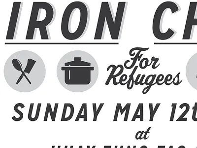Iron Chef flyer chef chiangmai expeditions flyer icons iron ironchef missiongothic nonprofit poster refugees simple thailand two tone venture ventureexpeditions