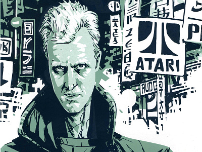 Villain 07: Roy Batty blade runner illustration print replicant roy batty screenprint versus villain