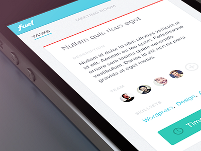 Fuel UI app bright clean colorful flat interface ios iphone minimal ui