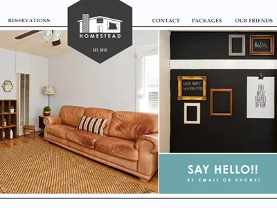 homestead-ca.com colors type web design