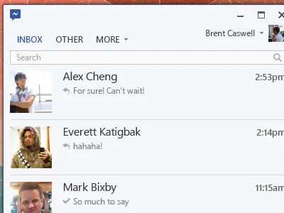 Inbox Window facebook facebook messenger flat messenger metro windows windows 8