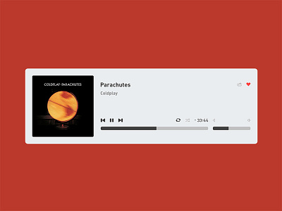 Music Player clean coldplay grey minimal music player player psd psddd white