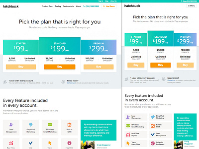 Responsive Pricing Page interface landing page pricing ui user interface ux web design webdesign website