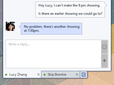 Chat Window [PSD] compose facebook facebook messenger flat message metro psd reply windows windows 8