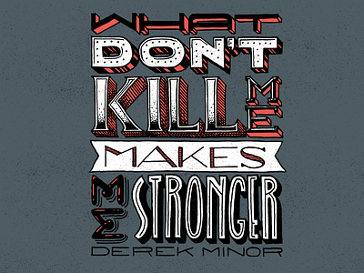Derek Minor apparel banner block letter custom handmade label lettering type typography vintage