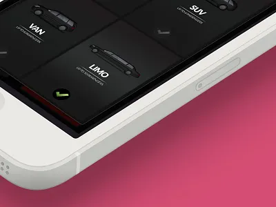 MyRide [UI/UX iPhone] branding button car check driver form icon ios iphone modal select suit taxi tie ui ux vest