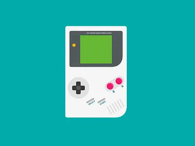 Gameboy (Free PSD) 1990s blue contest controls flat free freebie gameboy games green icon old school orange pink psd psddd rebound