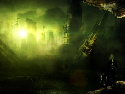 mankind. concept art digital art futuristic painting science fiction