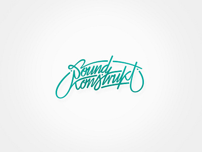 Soundkonstrukt aro handwriting handwritten logo typo typography vector
