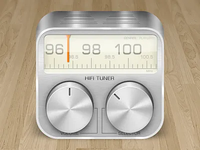 HiFi Tuner brushed hifi icon ios metal old tuner vintage