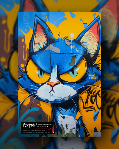 [FCK DGS 0045] ai branding cat daliy design illustration poster print
