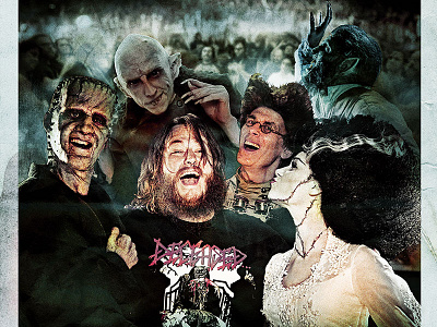 Monster Mosh Flat Dribb adobemax2013 composite horror movie poster