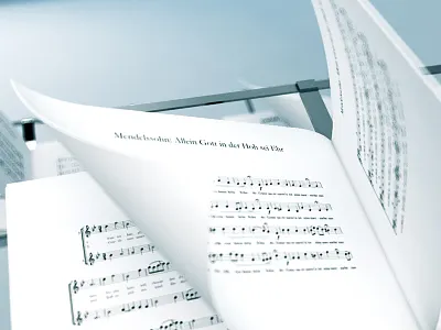 Music sheet 3d blur c4d cinema 4d dof music paper sheet vray