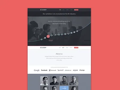 ThoughtSpot webdesign - Infographic vizualization flat infographic menu minimal scaligent space team vizualization web webdesign website white