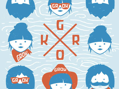 The Village Groks faces girl guy illustration man people woman