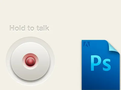 Freebie PSD: Hold to talk Button button freebie ios ipad iphone press psd talk