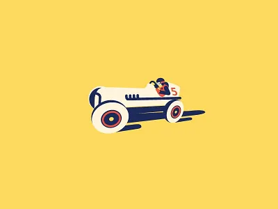 Racer auto car race car retro vintage