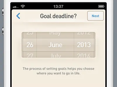 clickety date application choose date day fitness ios month selector wheel year