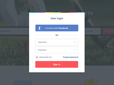 Login panel for new project colorful facebook flat google login modern panel sign user