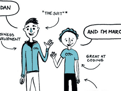 Cloudmine Comic blue book cartoon comic drawing illustration lettering tech