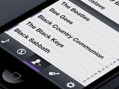 Music App app interface ios iphone mobile music ui
