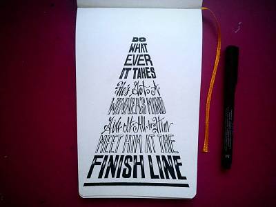Lettering Lyrics, Beyonce - Countdown beyonce finish line hand lettering ink script sketchbook typography