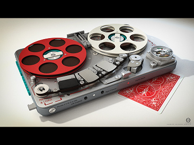 NAGRA SN Micro 3d dangeruss illustration nagra reel retro tape