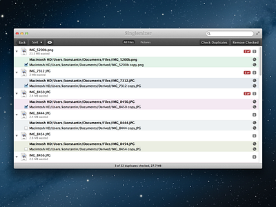 Singlemizer (single column view) app app store apple application duplicate files duplicates interface mac mac os x native os x retina singlemizer sketch sketch app ui user interface utility
