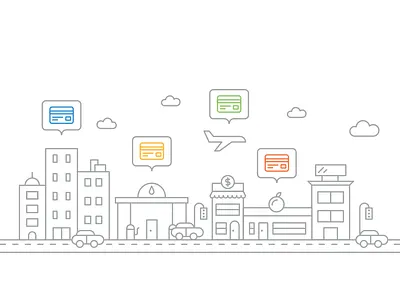 Glyph Illustration best card choices city credit illustration line linear worst