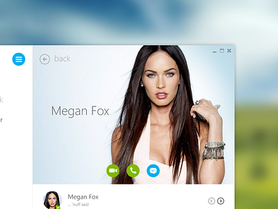 Profile - Skype Desktop Modern/Flat UI Concept client concept desktop flat metro microsoft modern profile redesign skype ui windows