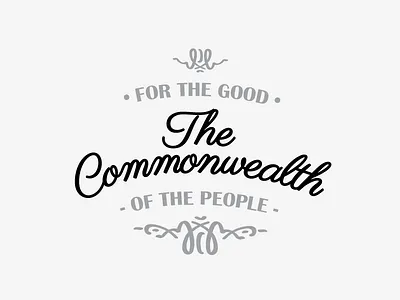 The Commonwealth Poster poster typography