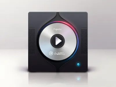 Front page for "radio" player app black cd china cool disk front icon ios liushui loading music page player radio rom song ui