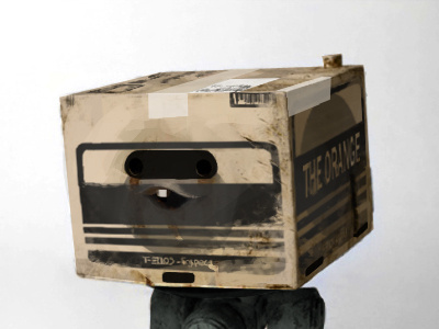 Orange Square 3a box digital gear metal mgs paint solid threea
