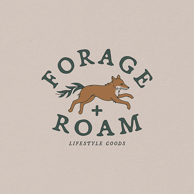 Forage + Roam Branding (Unused Concept), 2022 adventure animal badge brand identity branding character design fox foxes illustration leaf mascot minnesota nature outdoor tree