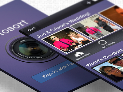 Photosort concept work ios iphone ui