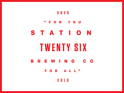 S26BC beer denver logo red type typography